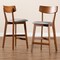 Baxton Studio Cameron Modern Grey Fabric and Walnut Brown Finished Wood 2-PC Counter Stool Set 176-11015-Zoro - alternate 4